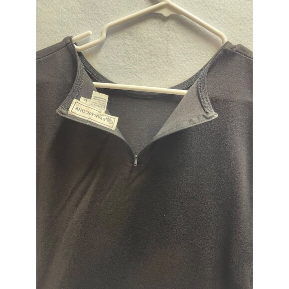 Vintage Evan-Picone Short Sleeve Blouse Quarter Zip Blouse Size Medium - Picture 4 of 10